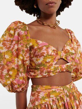 ZIMMERMANN Cropped Cutout Top